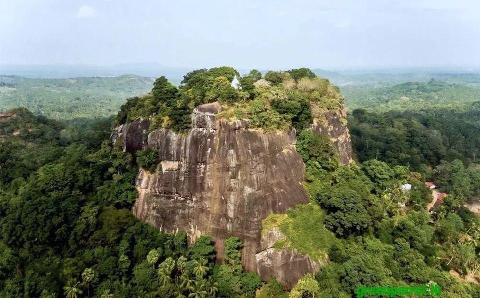Mulgirigala rock temple complex rising above the jungle